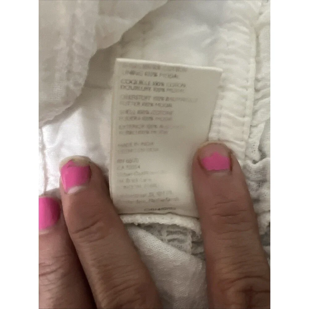 Free people baby doll Top Ruched Cropped Y2K White Sm